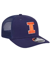 New Era Men's Navy Illinois Fighting Illini Primary 9SEVENTY Trucker Stretch-Snap Hat