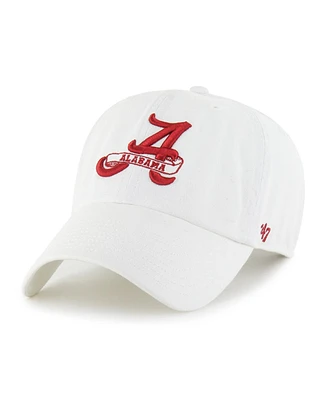 '47 Brand Men's White Alabama Crimson Tide Vault Clean Up Adjustable Hat