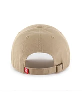 '47 Brand Men's Khaki Wisconsin Badgers Vault Clean Up Adjustable Hat