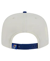 New Era Men's White Kansas Jayhawks Collegiate 9FIFTY A-Frame Snapback Hat