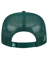 New Era Men's Green Athletics Retro Satin Script Golfer Adjustable Hat