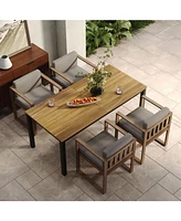 Patio Dining Table and Chairs Set of 5