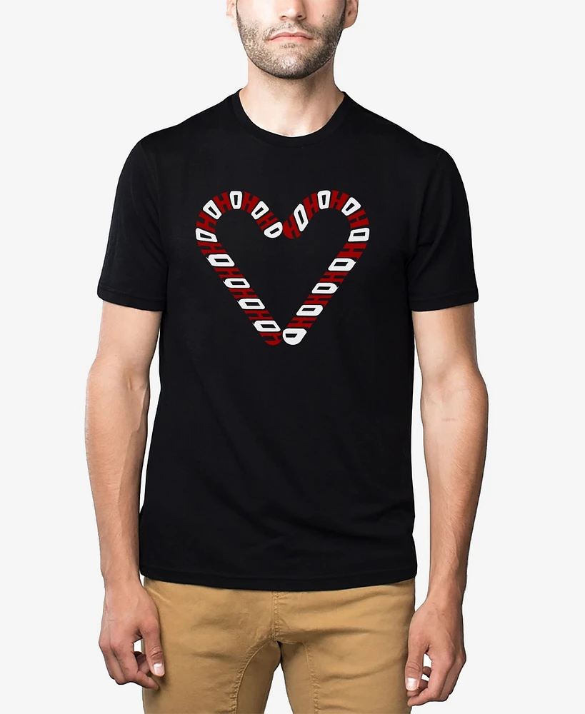 La Pop Art Men's Candy Canes Premium Blend Word T-Shirt