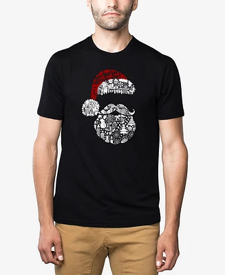 La Pop Art Men's Santa Pics Premium Blend Word T-Shirt