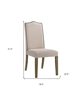 Linen Upholstered Parsons Chair for Comfortable Dining Room Seating