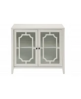 Two Glass Door Sideboard Cabinet with Adjustable Shelves