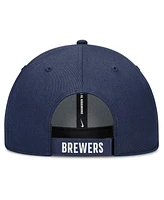Nike Men's White/Navy Milwaukee Brewers Club Performance Adjustable Hat