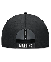 Nike Men's White/Black Miami Marlins Club Performance Adjustable Hat