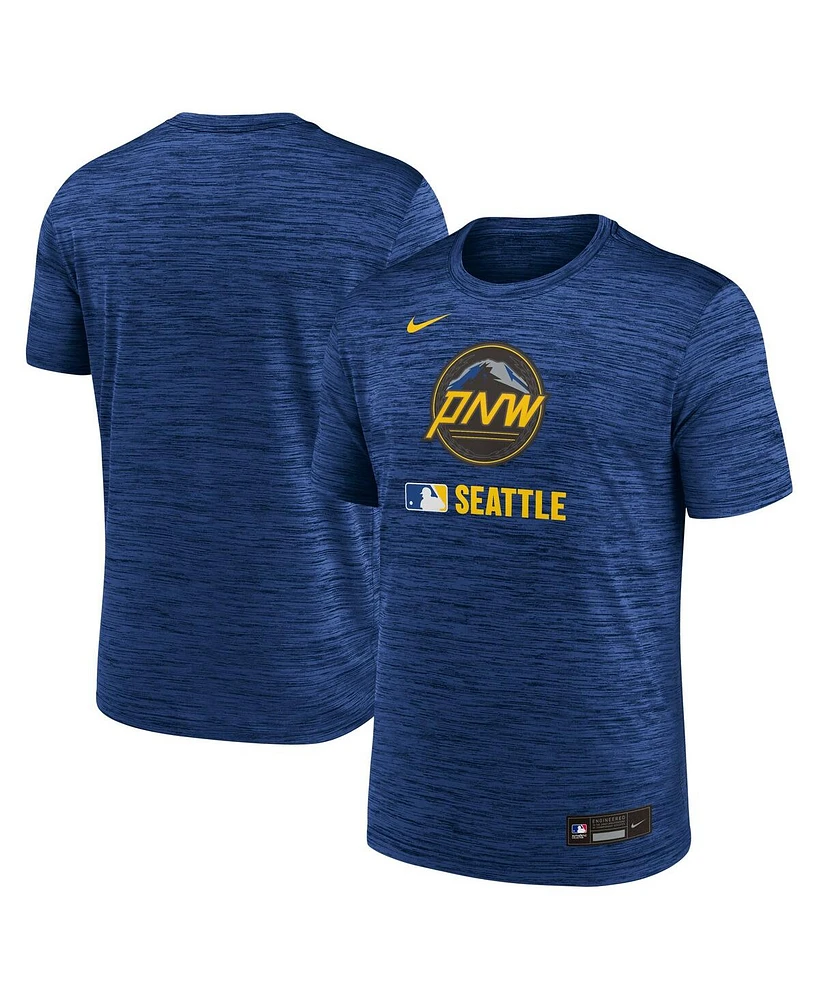 Nike Men's Blue Seattle Mariners 2025 City Connect Authentic Collection Velocity Performance T-Shirt