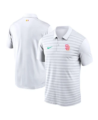 Nike Men's White San Diego Padres Authentic Collection City Connect Victory Performance Polo Shirt