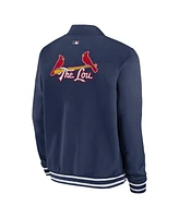 Nike Men's Navy St. Louis Cardinals Authentic Collection City Connect Full-Zip Bomber Jacket