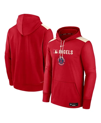 Nike Men's Red Los Angeles Angels Authentic Collection City Connect Therma Pullover Hoodie
