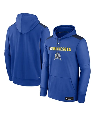 Nike Men's Royal Minnesota Twins Authentic Collection City Connect Therma Pullover Hoodie