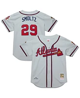 Mitchell & Ness Men's John Smoltz Gray Atlanta Braves 1995 Throwback Authentic Jersey