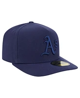 New Era Men's Navy Athletics Color Pack A-Frame 59FIFTY Fitted Hat