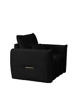 Modern Teddy Fabric Sofa with Pillow