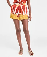 I.n.c. International Concepts Women's Printed Drawstring Shorts, Exclusively at Macy's