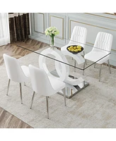Elegant 5-Piece Dining Set: Table & 4 Chairs