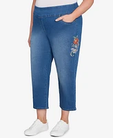 Alfred Dunner Plus Embroidered Denim Jeans
