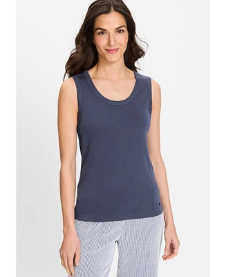 Olsen Women's Round Neck Sleeveless Shell