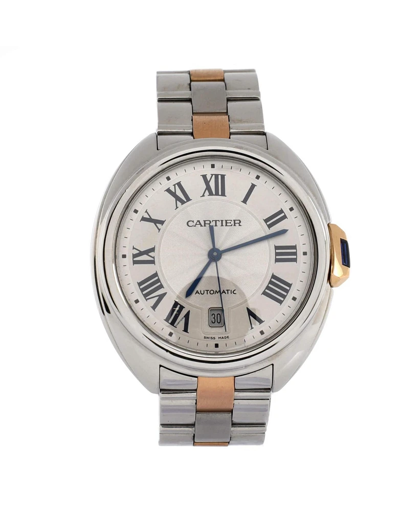 Pre-Owned Cartier Cle de Cartier Automatic Watch in Stainless Steel and Rose Gold 40mm