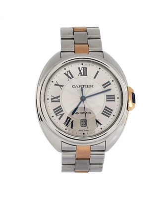 Pre-Owned Cartier Cle de Cartier Automatic Watch in Stainless Steel and Rose Gold 40mm