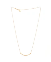 Pre-Owned Tiffany & Co. Small T Smile Pendant Necklace 18K Gold