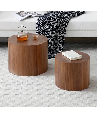 Nesting Coffee Tables (Set of 2) - Natural, 4 Colors