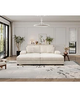 Cozy Corduroy Sofa Sleeper, Modern Oversized Living Room Convertible Lounge