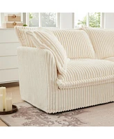 Modern 3-Seater Sofa with Comfy Pillows and Supple Armrests