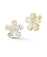 Rachel Zoe 14K Gold Plated Sterling Silver Statement Flower Omega Back Earrings