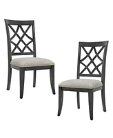 Mid-Century Modern Upholstered Dining Chairs (Set of 2)
