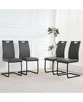 Modern Upholstered Charcoal Dining Chair (Set of 4)