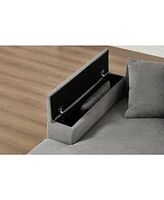 Luxury Corduroy Sectional Sofa with Convertible Chaise