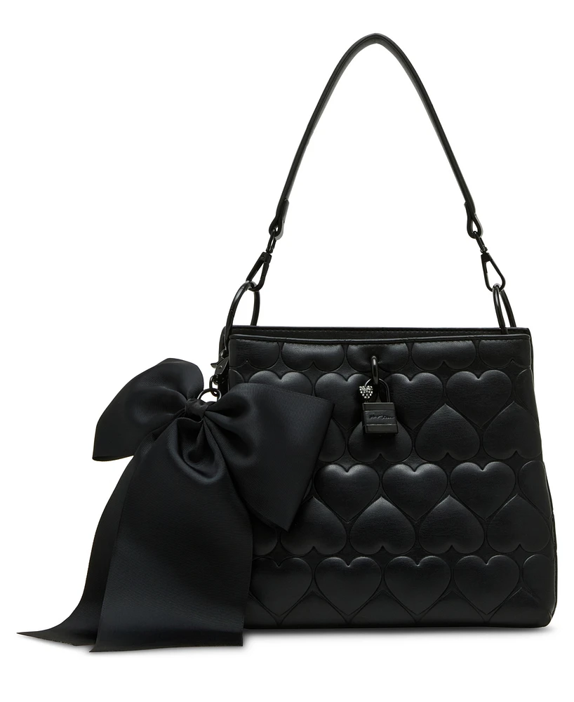 Betsey Johnson Always Heart-Core Small Bucket Bag