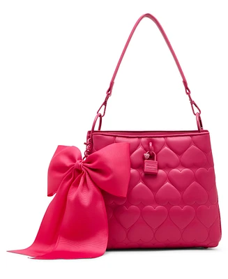 Betsey Johnson Always Heart-Core Small Bucket Bag