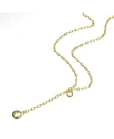 Rachel Glauber 14K Gold Plated Y Neck Necklace