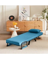 Convertible Sofa Bed for Adults: 5-in-1 Foldable Chair with Adjustable Backrest and Pillow