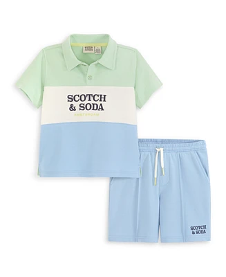 Scotch & Soda Big Boys 2-Piece Baby French Terry T-Shirt and Shorts Set