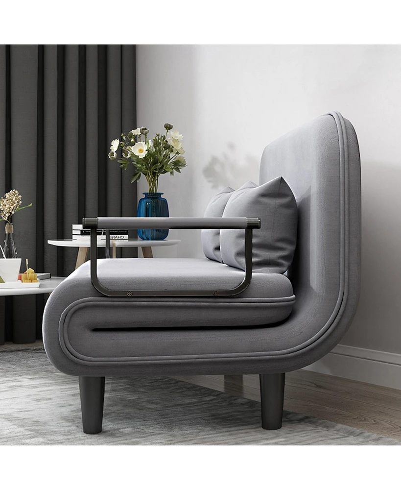 Folding sofa chair grey