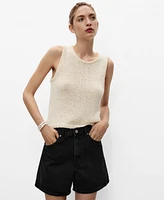 Mango Women's High-Rise Denim Shorts