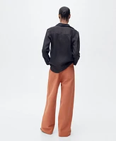 Mango Women's High-Rise Wide Leg Jeans