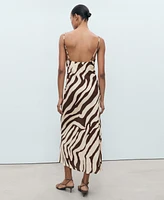 Mango Women's Printed Midi Dress