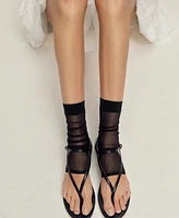 Mango Women's Leather Straps Sandals