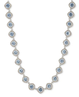 Givenchy Silver-Tone Pave & Color Crystal Collar Necklace, 16" + 3" extender