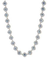Givenchy Silver-Tone Pave & Color Crystal Collar Necklace, 16" + 3" extender