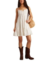 Lucky Brand Women's Cotton Patchwork Mix Mini Dress