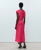 Mango Women's Asymmetrical Modal Dress
