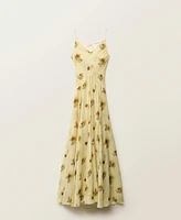 Mango Women's Long Floral-Print Dress