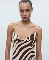 Mango Women's Printed Midi Dress